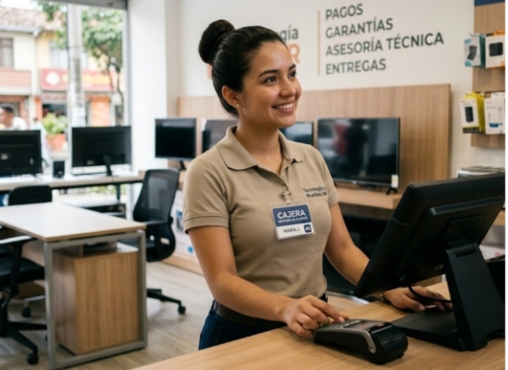 Cajera(o) de Servicio al Cliente y Ventas de Tecnología